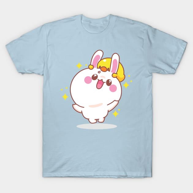 Jumping Cute Bunny T-Shirt by Tariq-T-art